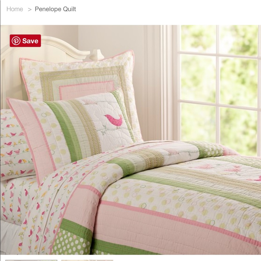 Pottery Barn Kids Penelope Twin quilt & sham